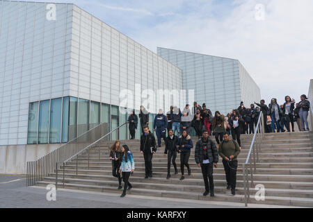 Students at the Turner Contemporary, Margate, Kent. September 2017 PHILLIP ROBERTS Stock Photo