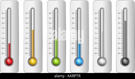 Thermometers in vector Stock Vector