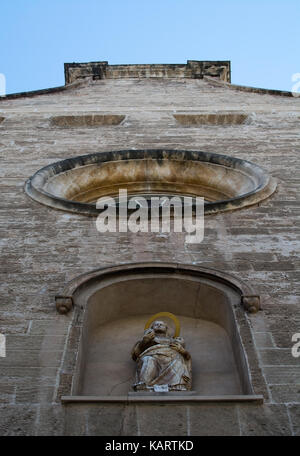 PALMA DE MALLORCA, BALEARIC ISLANDS, SPAIN - MARCH 29, 2017: Church closeup detail in Palma Old Town on March 29, 2017 in Palma de Mallorca, Balearic  Stock Photo