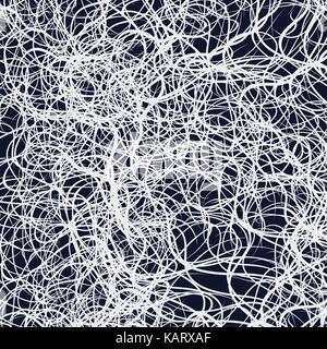 White thread on the dark background. Stock Vector