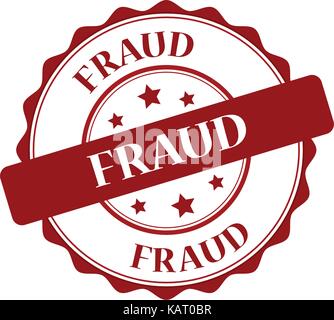 Fraud red stamp illustration Stock Vector