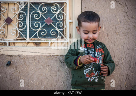 Portrait of a boy in village Merzouga, Morocco Stock Photo