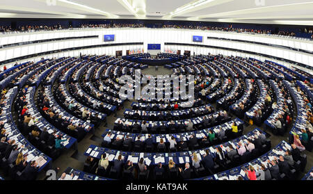 Interior Of The European Parliament Building, Strasbourg, France Stock ...