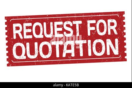 Request for quotation grunge rubber stamp on white background, vector illustration Stock Vector