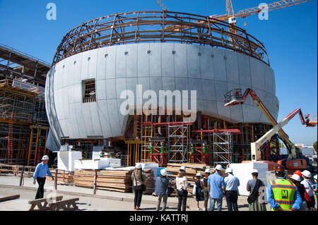 Los Angeles, USA. 27th Sep, 2017. Construction underway on The Academy Museum of Motion Pictures designed by architect Renzo Piano in Los Angeles, CA and scheduled for completion in 2019. Credit: Robert Landau/Alamy Live News Stock Photo