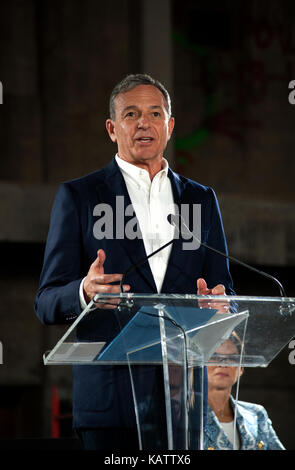 Los Angeles, USA. 27th Sep, 2017. Bob Eiger, CEO of Walt Disney Co. at the press conference for The Academy Museum of Motion Pictures which is under construction in Los Angeles and  scheduled for completion in 2019. Credit: Robert Landau/Alamy Live News Stock Photo