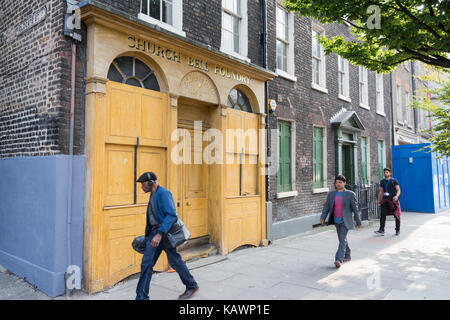 The former Whitechapel Bell Foundry in London's East End was the world's most famous bell foundry and the maker of Big Ben and the Liberty Bell. Stock Photo