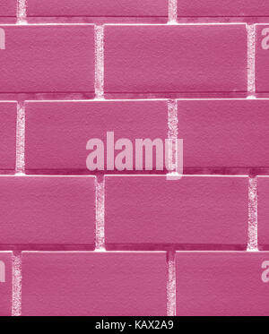Vertical Image of Bricks Wall in Bubblegum Pink Color, Closed up for Pattern, Background Stock Photo