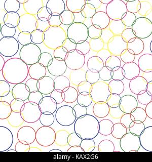 Abstract Colorful Round Seamless Pattern Stock Vector