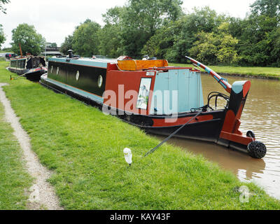 Stowe Hill Marine built tug style narrowboat William viewed from the ...