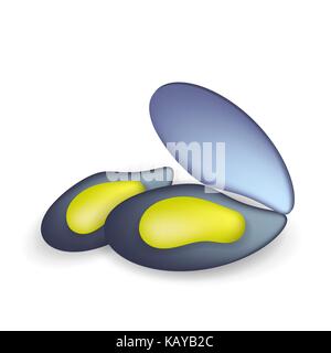 Two Sea Mussels Stock Vector