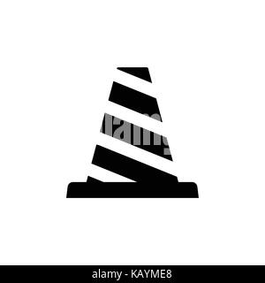 Construction cone icon, iconic symbol, on white background.  Vector Iconic Design. Stock Vector