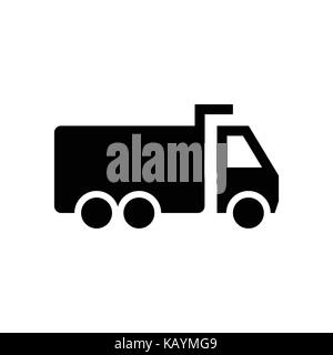 Dump truck icon, iconic symbol, on white background.  Vector Iconic Design. Stock Vector