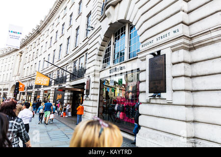 Regent Street London, Regent Street shops, Regent Street buildings, Regent Street London UK England, Regent Street, Regent Street road, Regent street Stock Photo
