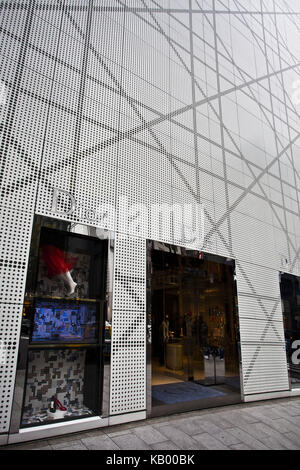 Japan, Tokyo, Ginza area, business, facade, entrance, Stock Photo