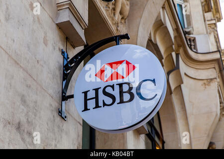 Paris, France, Commercial Architecture, HSBC Bank Corporate Stock Photo ...