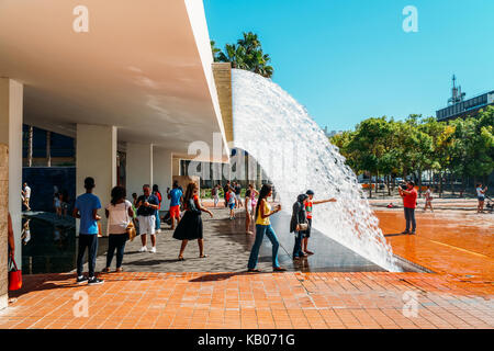 LISBON, PORTUGAL - AUGUST 10, 2017: The Lisbon Oceanarium is located in the Parque das Nacoes, which was the exhibition grounds for the 1998 Expositio Stock Photo