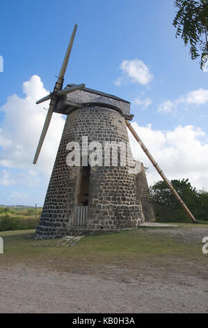 Betty's Hope Historic Sugar Plantation - Caribbean tropical island - Saint John's - Antigua and Barbuda Stock Photo