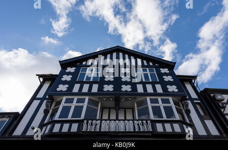 Traditional black and white building in Northwich, Cheshire, UK Stock Photo