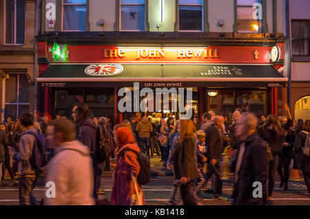 The John Hewitt, Donegall Street, Belfast. The bar is unique in that it is owned by The Belfast Unemployed Resource Centre. Stock Photo