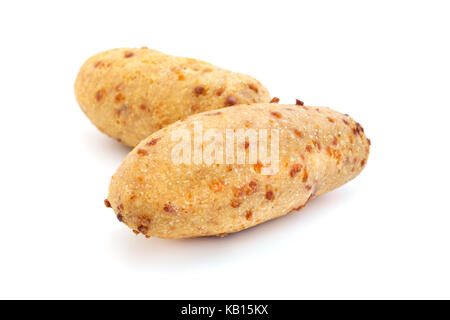 Chvishtari, georgian cheese cornbread, on a white background Stock Photo