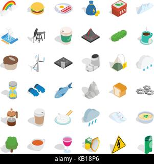 Hourglass icons set, isometric style Stock Vector