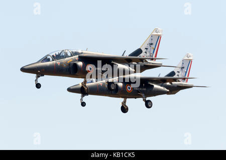 French Air Force Dassault-Dornier Alpha Jet E [E42] celebrating the centenary of this Squadron belonging now to the EIV 3/13 'Auvergne' with this spec Stock Photo