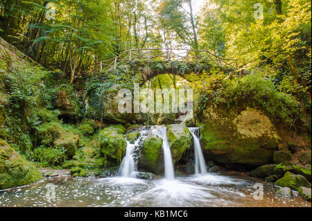 Müllerthall, Schiessentümpel Waterfall from Luxembourg Stock Photo