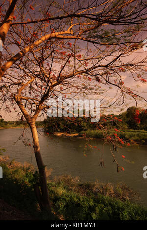 Asia, South-East Asia, Thailand, Sukhothai, historical park, temple, Wat, si Satchanalai Chalieng, historical park, temple complexs, Wat Phra Si Rattana Mahathat, Yon river, Stock Photo