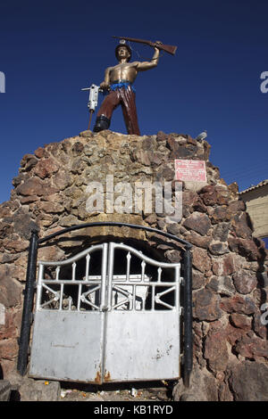 Bolivia, Potosi, monument El Minero, Stock Photo
