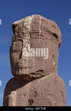 Bolivia, Tiahuanaco, pre-hispanic ruins, El Traile monolith, Stock Photo