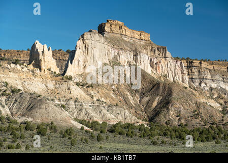 Rock formation above Dry Creek, Grand Staircase - Escalante National Monument, Utah. Stock Photo