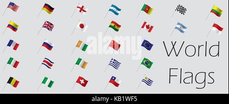 Set of flags Stock Vector