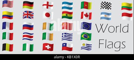 Set of flags Stock Vector