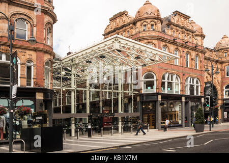 Exterior of the County Arcade and Victoria Arcade in Leeds City Centre Stock Photo