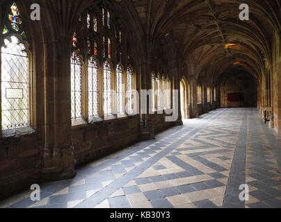 Cloisters at Worcester Cathedral,Worcestershire UK Stock Photo