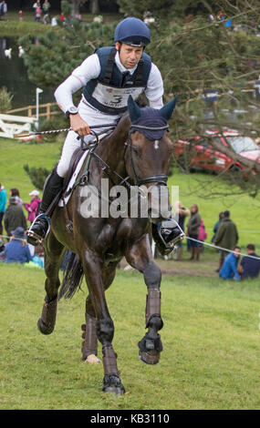 Christopher Burton on GRAF LIBERTY, SsangYong Blenheim Palace International Horse Trials 16th September 2017 Stock Photo