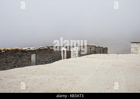 Bolivia, Cordillera Apolobamba, street village, Stock Photo