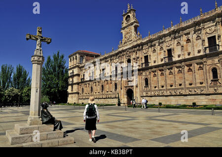 Spain, Kastilien-Leon, Plaza de San Marcos in Leon, Stock Photo