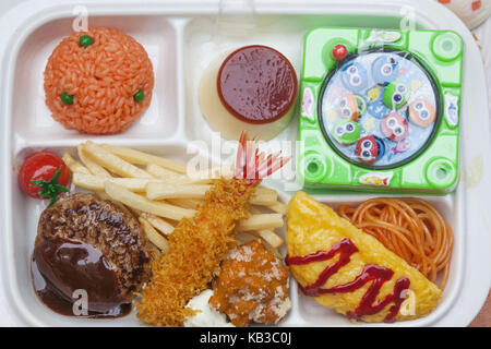 Japan, Honshu, Tokyo, typical restaurant, plate with artificial food, Stock Photo