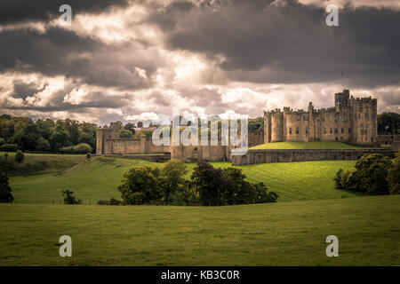 Alnwick Castle location for Harry Potter and Downton Abbey Stock Photo