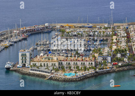 Spain, Canary islands, Gran Canaria, Puerto de Mogan, harbour, Stock Photo
