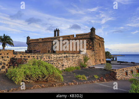 Spain, Canary islands, Lanzarote, Arrecife, Castillo de San Jose, Stock Photo