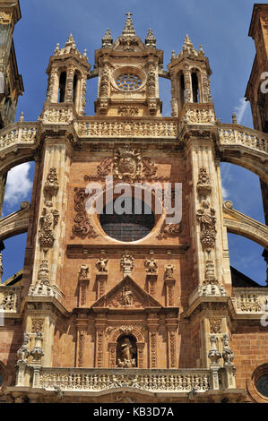Spain, Kastilien-Leon, detail of the cathedral of Astorga, Stock Photo