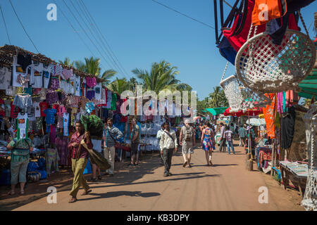 India, Goa, Anjuna, flea market Stock Photo