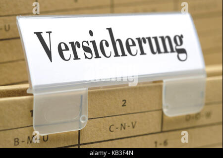 hanging file for documents insurance, Stock Photo