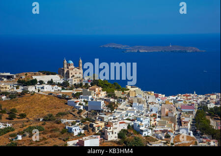 View at the church of agio Nikolaos, Greece, Europe, Stock Photo