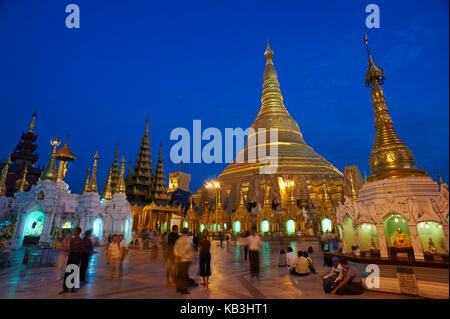 Shwedagon Paya pagoda, Myanmar, Asia, Stock Photo