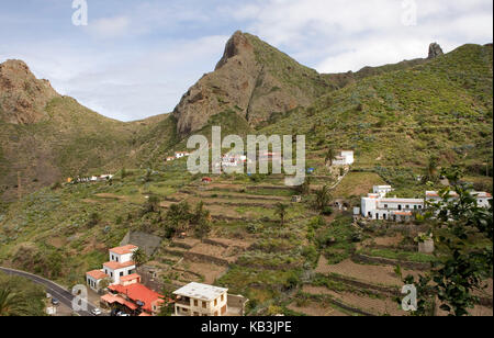 Taganana, place in the north hillside of the Anaga mountains, Stock Photo