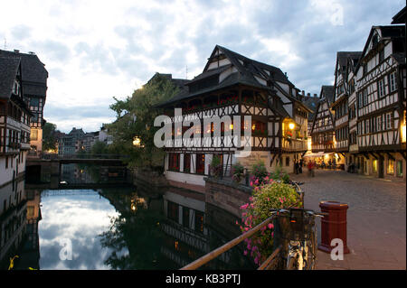 France, Bas Rhin, Strasbourg, old town listed as World Heritage by UNESCO, the Petite France District Stock Photo